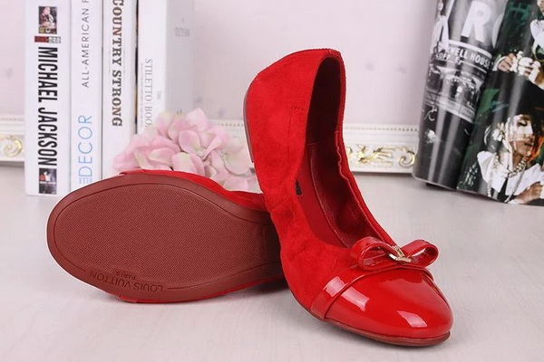 LV Shallow mouth flat shoes Women--007